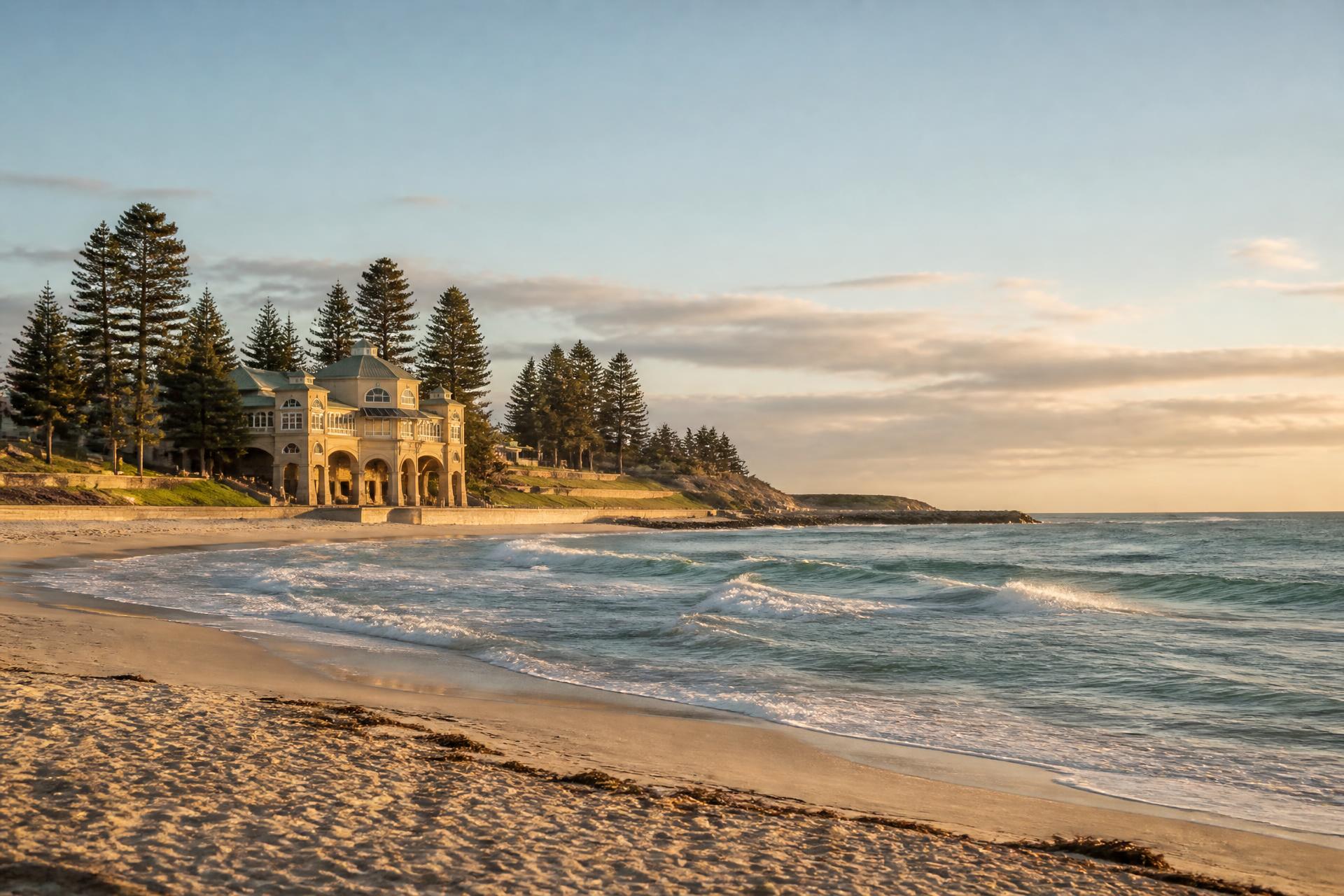 Perth coastline at golden hour